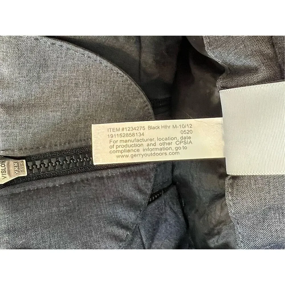 GERRY Black Zip Front Reflective All Weather Winter Coat MEDIUM Water‎ Resistant